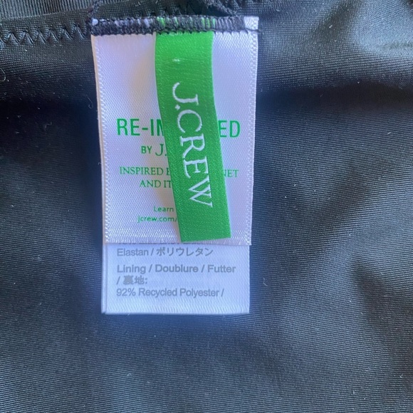 J Crew Ruched ruffle one-piece swimsuit SZ 6 Black - Picture 9 of 10